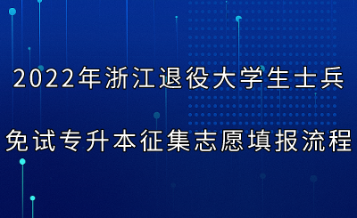 2022年浙江退役大學生士兵免試專升本征集志愿填報流程.png
